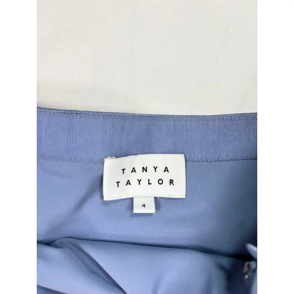 Tanya Taylor Beth skirt, satin long skirt. Size 4 light blue. date night, formal